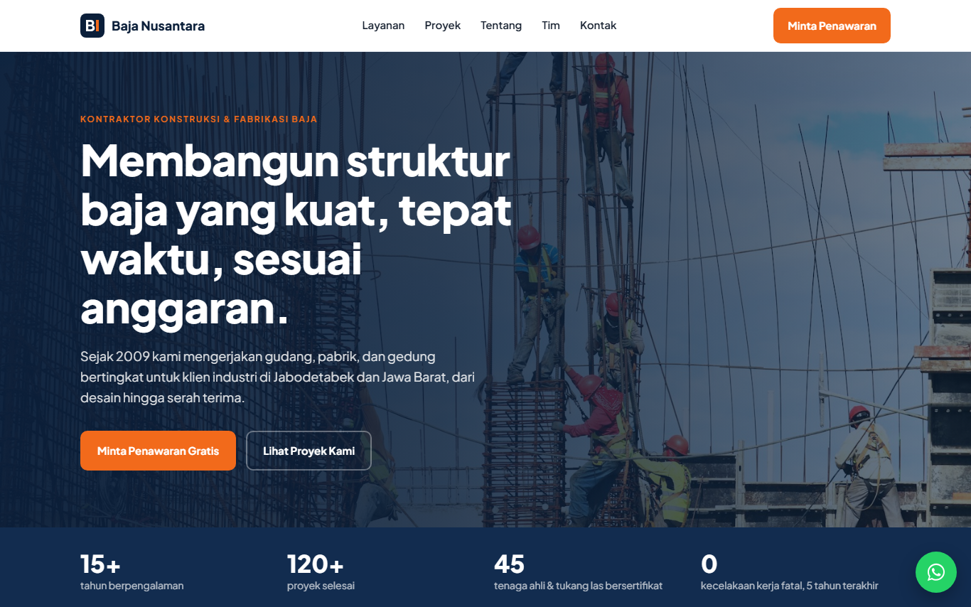 Contoh website profil perusahaan